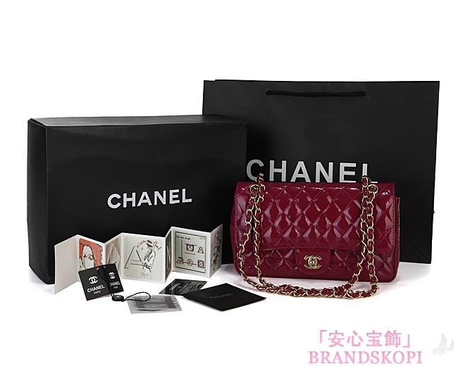 CHANEL/シャネル 金具付きチェーンショルダーバッグ パープル ×シルバー金具 /ゴールド金具 CH042112