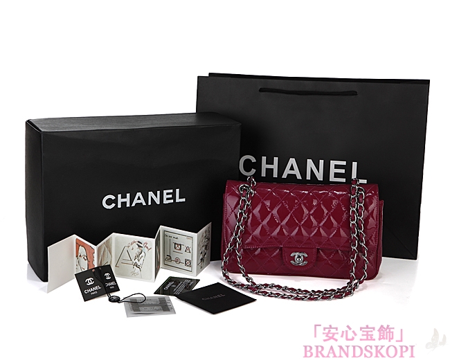 CHANEL/シャネル 金具付きチェーンショルダーバッグ パープル ×シルバー金具 /ゴールド金具 CH042112