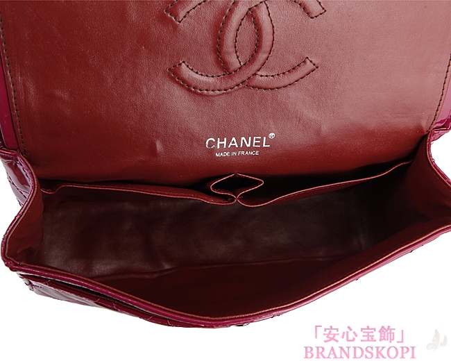CHANEL/シャネル 金具付きチェーンショルダーバッグ パープル ×シルバー金具 /ゴールド金具 CH042112