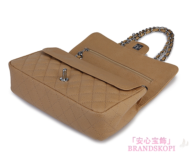 CHANEL/シャネル 金具付きチェーンショルダーバッグ ベージュ×シルバー金具 /ゴールド金具 CH042111
