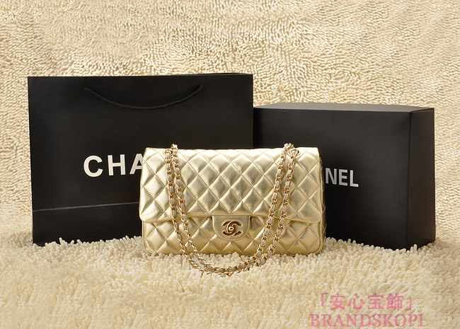 CHANEL/シャネル 金具付きチェーンショルダーバッグ 金色×シルバー金具 /ゴールド金具 CH042110