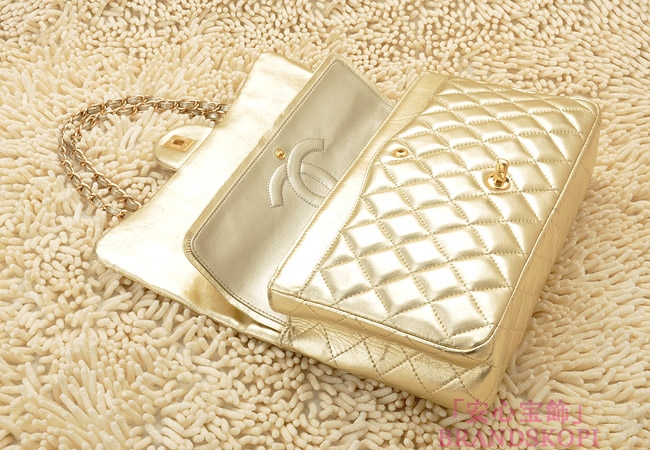 CHANEL/シャネル 金具付きチェーンショルダーバッグ 金色×シルバー金具 /ゴールド金具 CH042110