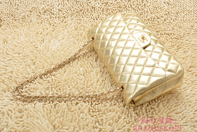 CHANEL/シャネル 金具付きチェーンショルダーバッグ 金色×シルバー金具 /ゴールド金具 CH042110