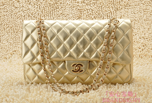 CHANEL/シャネル 金具付きチェーンショルダーバッグ 金色×シルバー金具 /ゴールド金具 CH042110