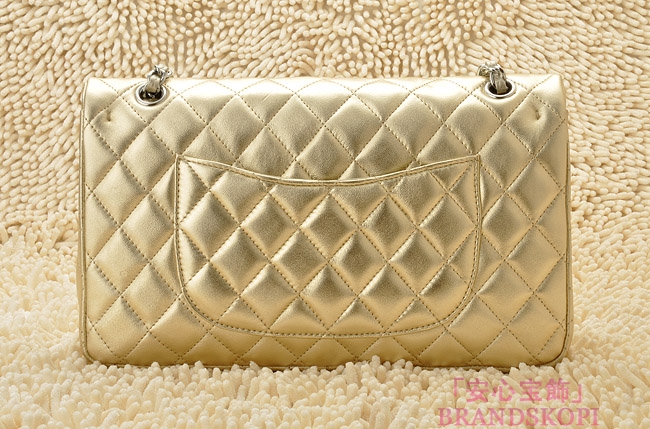 CHANEL/シャネル 金具付きチェーンショルダーバッグ 金色×シルバー金具 /ゴールド金具 CH042110