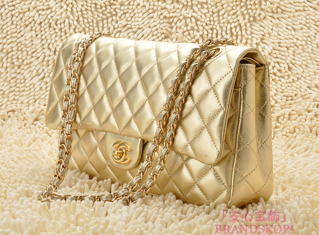 CHANEL/シャネル 金具付きチェーンショルダーバッグ 金色×シルバー金具 /ゴールド金具 CH042110
