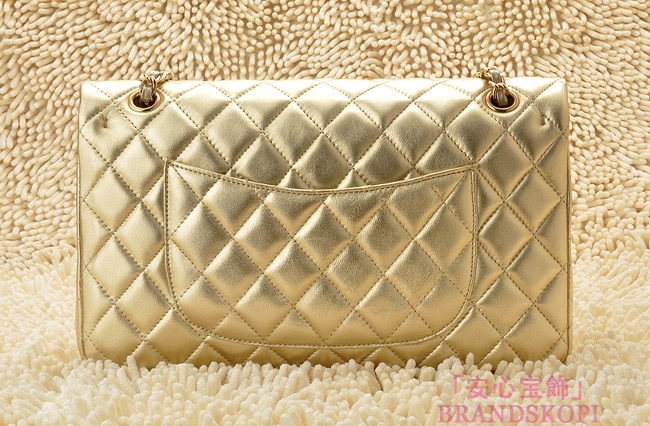 CHANEL/シャネル 金具付きチェーンショルダーバッグ 金色×シルバー金具 /ゴールド金具 CH042110