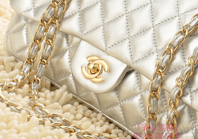 CHANEL/シャネル 金具付きチェーンショルダーバッグ 銀色×シルバー金具 /ゴールド金具 CH042109
