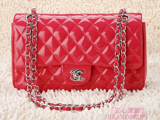 CHANEL/シャネル 金具付きチェーンショルダーバッグ ピンク×シルバー金具 /ゴールド金具 CH042107