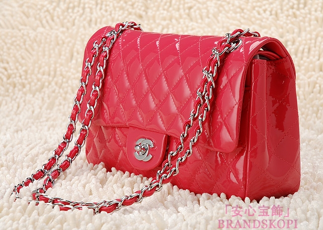 CHANEL/シャネル 金具付きチェーンショルダーバッグ ピンク×シルバー金具 /ゴールド金具 CH042107