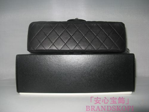 CHANEL/シャネル 金具付きチェーンショルダーバッグ 黑×シルバー金具 /ゴールド金具 CH042106