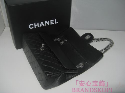 CHANEL/シャネル 金具付きチェーンショルダーバッグ 黑×シルバー金具 /ゴールド金具 CH042106