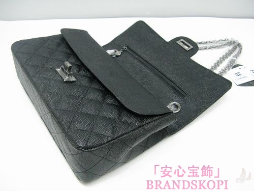 CHANEL/シャネル 金具付きチェーンショルダーバッグ 黑×シルバー金具 /ゴールド金具 CH042104
