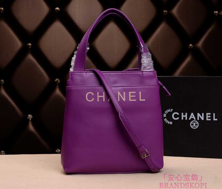 2014春夏新作新品 シャネル トートバッグ/パープル/レザー(金具:ゴールド) A69960 Violet