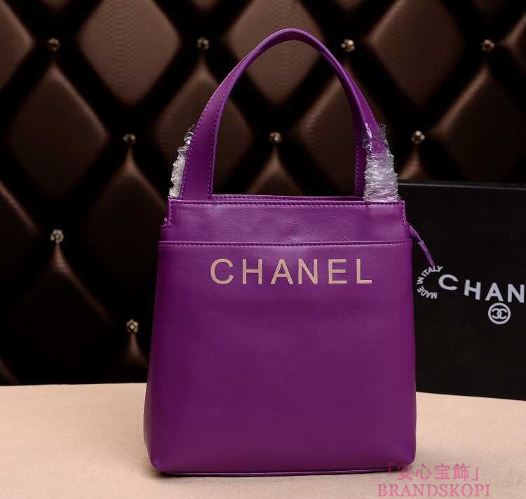 2014春夏新作新品 シャネル トートバッグ/パープル/レザー(金具:ゴールド) A69960 Violet