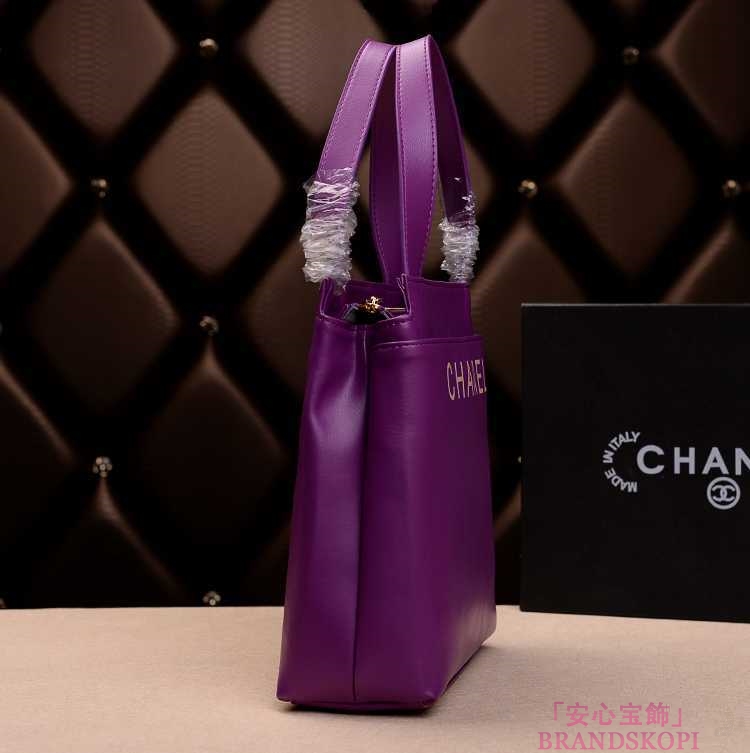 2014春夏新作新品 シャネル トートバッグ/パープル/レザー(金具:ゴールド) A69960 Violet