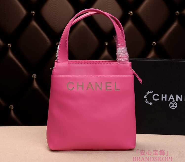2014春夏新作新品 シャネル トートバッグ/ピンク/レザー(金具:ゴールド) A69960 Pink