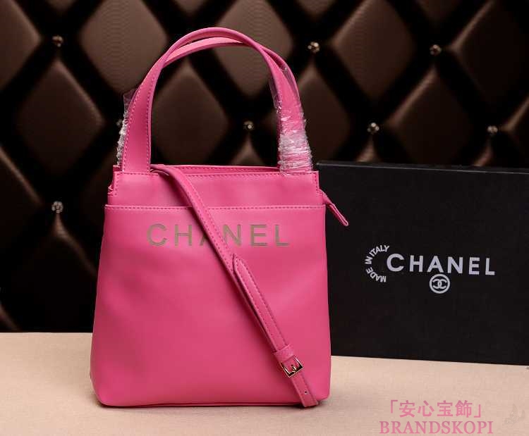 2014春夏新作新品 シャネル トートバッグ/ピンク/レザー(金具:ゴールド) A69960 Pink
