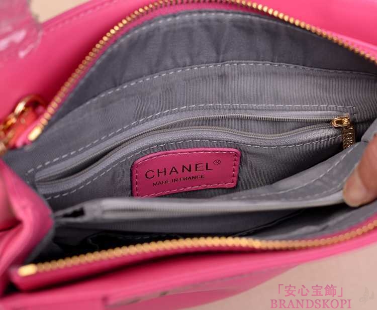 2014春夏新作新品 シャネル トートバッグ/ピンク/レザー(金具:ゴールド) A69960 Pink