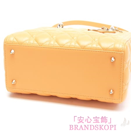 クリスチャンディオール/Christian Dior/ ロゴチャーム付きハンドバッグ(２ＷＡＹ仕様)/LADY DIOR レディディオール /アンバーcal44550 m268
