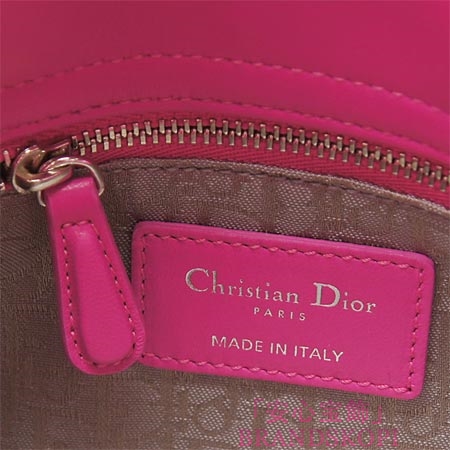 クリスチャンディオール/Christian Dior/ ロゴチャーム付きハンドバッグ(２ＷＡＹ仕様)/LADY DIOR レディディオール /ローズシャーベットcal44501 m279