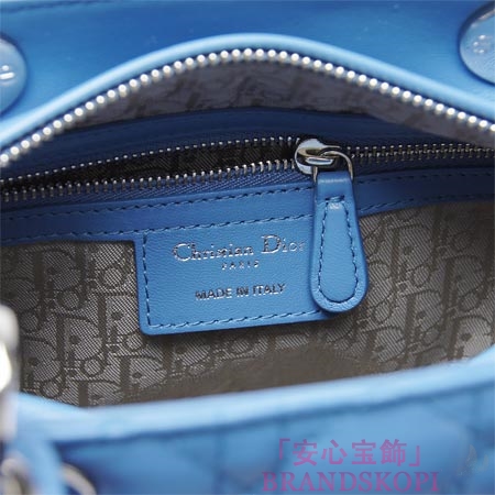 クリスチャンディオール/Christian Dior/ ロゴチャーム付きハンドバッグ(２ＷＡＹ仕様)/Lady Dior/レディディオール /クリアコバルトブルーcal44551 594