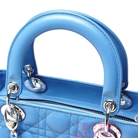 クリスチャンディオール/Christian Dior/ ロゴチャーム付きハンドバッグ(２ＷＡＹ仕様)/Lady Dior/レディディオール /クリアコバルトブルーcal44551 594
