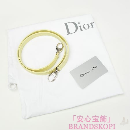 クリスチャンディオール/Christian Dior/ ロゴチャーム付きハンドバッグ(2WAY仕様)/LADY DIOR レディディオール /Jaune pale cal44551 m222