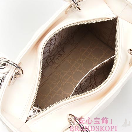 クリスチャンディオール/Christian Dior/ ロゴチャーム付きハンドバッグ(２ＷＡＹ仕様)/LADY DIOR レディディオール /ベージュローズcal44551 m158