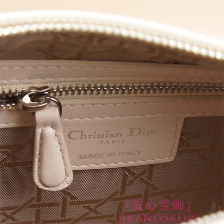 クリスチャンディオール/Christian Dior/ ロゴチャーム付きハンドバッグ(２ＷＡＹ仕様)/LADY DIOR レディディオール /ベージュローズcal44551 m158