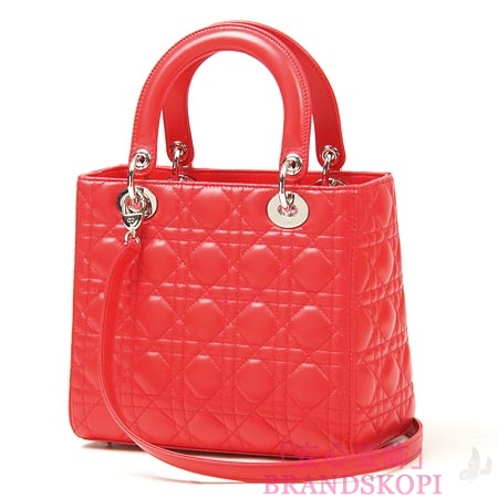 クリスチャンディオール/Christian Dior/ ロゴチャーム付きハンドバッグ(2WAY仕様)/LADY DIOR レディディオール/Geranium cal44551 m271