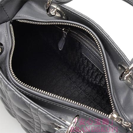 クリスチャンディオール/Christian Dior/ ロゴチャーム付きハンドバッグ(２ＷＡＹ仕様)/Lady Dior レディディオール /グレーcal4451 m830