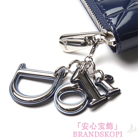 クリスチャン ディオール/Christian Dior/ ラウンドファスナー 長財布[小銭入れ付き]/TUTTI/トゥッティ /ネイビーs0047 pvdc 550