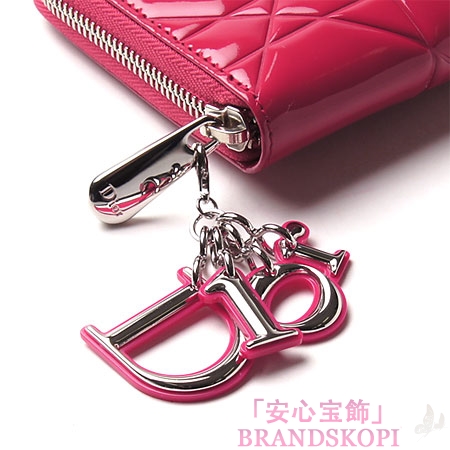クリスチャン ディオール/Christian Dior/ ラウンドファスナー 長財布[小銭入れ付き]/TUTTI/トゥッティ /フューシャピンクs0047 pvdc 542