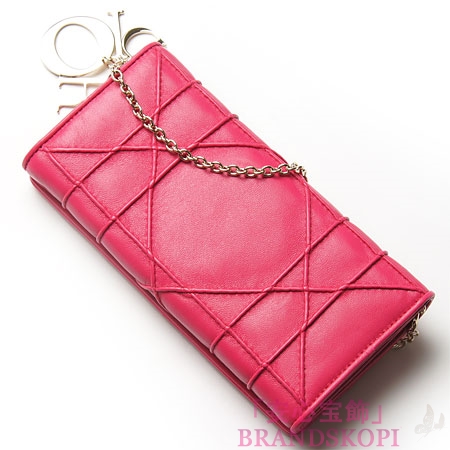クリスチャンディオール/Christian Dior/ 長財布[チェーン/小銭入れ付き]/GRANVILLE /FUCHSIA  s0060oabn 431