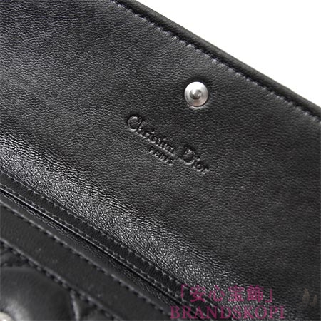 クリスチャンディオール/Christian Dior/ 長財布[チェーン/小銭入れ付き]/レディディオール LADY DIOR /ブラックcal43060p noa3