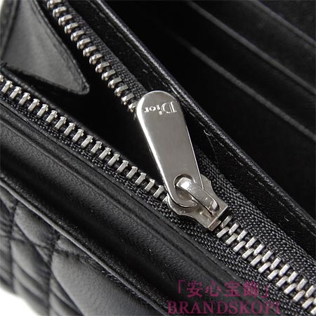クリスチャンディオール/Christian Dior/ 長財布[チェーン/小銭入れ付き]/レディディオール LADY DIOR /ブラックcal43060p noa3