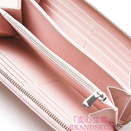 クリスチャンディオール/Christian Dior/ ラウンドファスナー長財布[小銭入れ付き]/LADY DIOR/レディディオール /Rose clair vrb43047p m414u