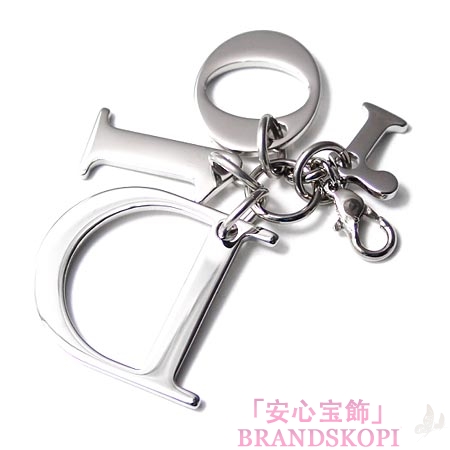 クリスチャンディオール/Christian Dior/ ロゴチャーム付き ラウンドジップ 長財布 /ブラック×クロームシルバーvrb43047p n0a3