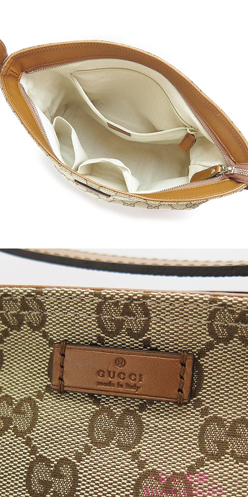 グッチ ショルダーバッグ GUCCI ななめがけバッグ メッセンジャー キャンバス ベージュ×ブラウン 337598 F4CSN 8527
