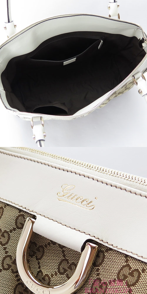 グッチ トートバッグ GUCCI ショルダーバッグ ABBEY/アビー Dリング GGキャンバス ベージュ×オフホワイト 189831 FFPAG 9761