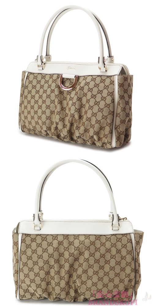 グッチ トートバッグ GUCCI ショルダーバッグ ABBEY/アビー Dリング GGキャンバス ベージュ×オフホワイト 189831 FFPAG 9761