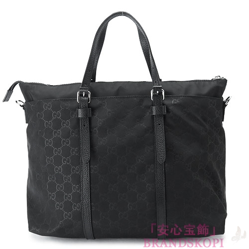 グッチ トートバッグ GUCCI 2WAY ショルダーバッグ 『2016年春夏新作』グッチシマライト GG柄 ナイロン ブラック 387067 KQF1N 1000
