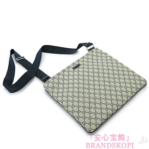 グッチ ショルダーバッグ GUCCI メッセンジャーバッグ JOY/ジョイ GGプラス/PVC ベージュ×ネイビー 201446 KGDIN 4075