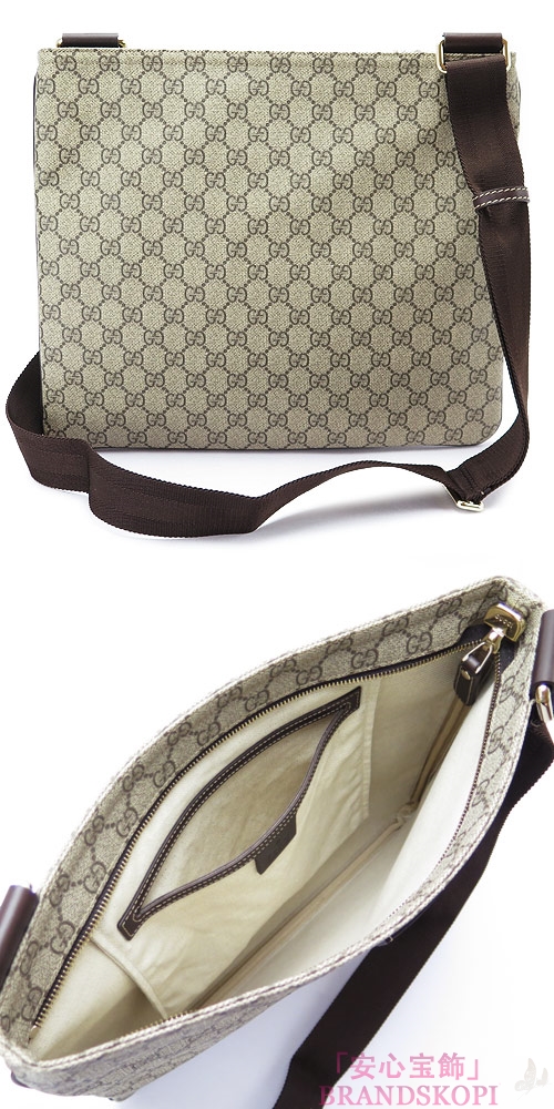 グッチ ショルダーバッグ GUCCI メッセンジャーバッグ JOY/ジョイ GGプラス/PVC ベージュ×ブラウン 201446 KGDIG 8588
