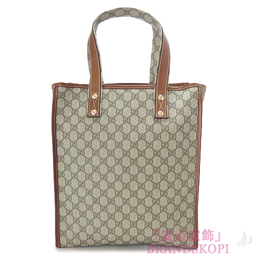 グッチ トートバッグ GUCCI バッグ VINTAGE/ヴィンテージ GGプラス PVC GG柄 ベージュ×ブラウン 211135 KGD3G 8527