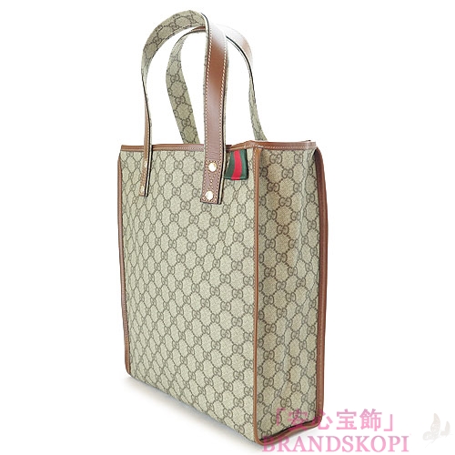 グッチ トートバッグ GUCCI バッグ VINTAGE/ヴィンテージ GGプラス PVC GG柄 ベージュ×ブラウン 211135 KGD3G 8527