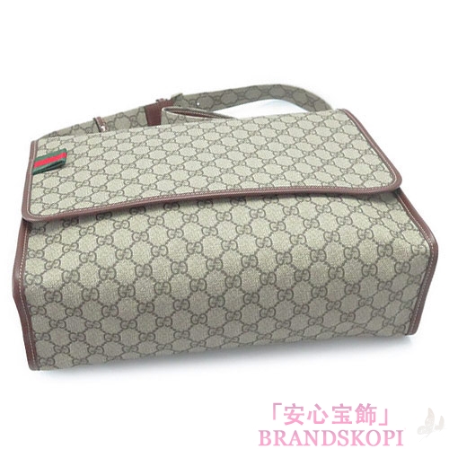 グッチ ショルダーバッグ GUCCI ななめがけバッグ GG柄 PVC キャンバス ベージュ×ブラウン 246411 KGD3G 8527