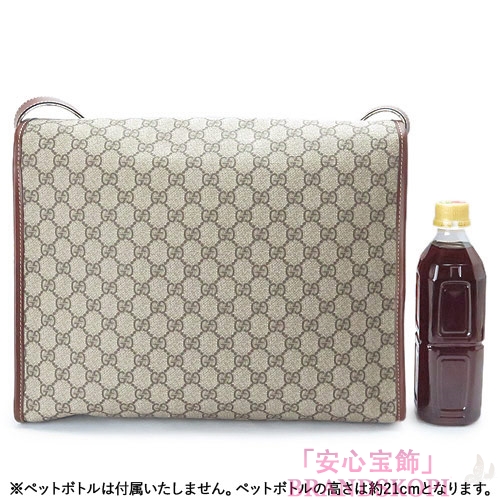 グッチ ショルダーバッグ GUCCI ななめがけバッグ GG柄 PVC キャンバス ベージュ×ブラウン 246411 KGD3G 8527