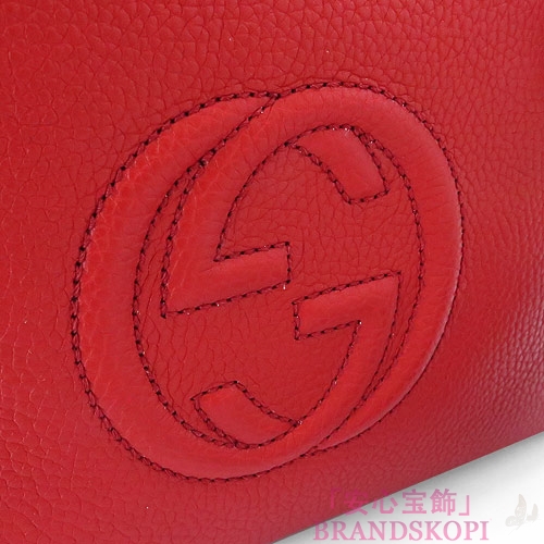 グッチ トートバッグ GUCCI チェーンショルダーバッグ 『2016年春夏新作』 BORSA SOHO/ソーホー タッセル レザー レッド 387043 A7M0G 6523